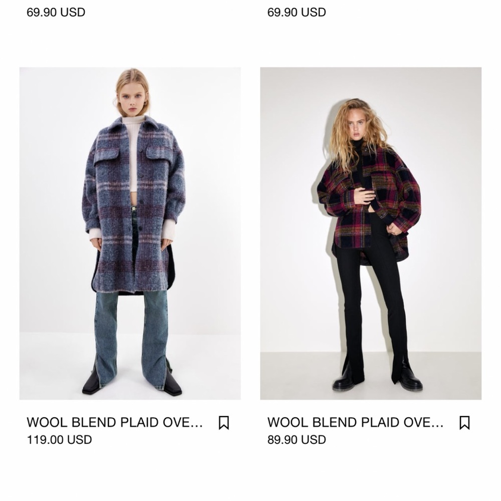 ISO!!!!!!!!! Wool blend plaid over shirt Zara